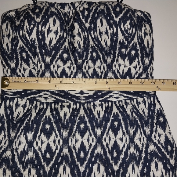 Banana Republic Navy and White Strapless Dress - Picture 12 of 16